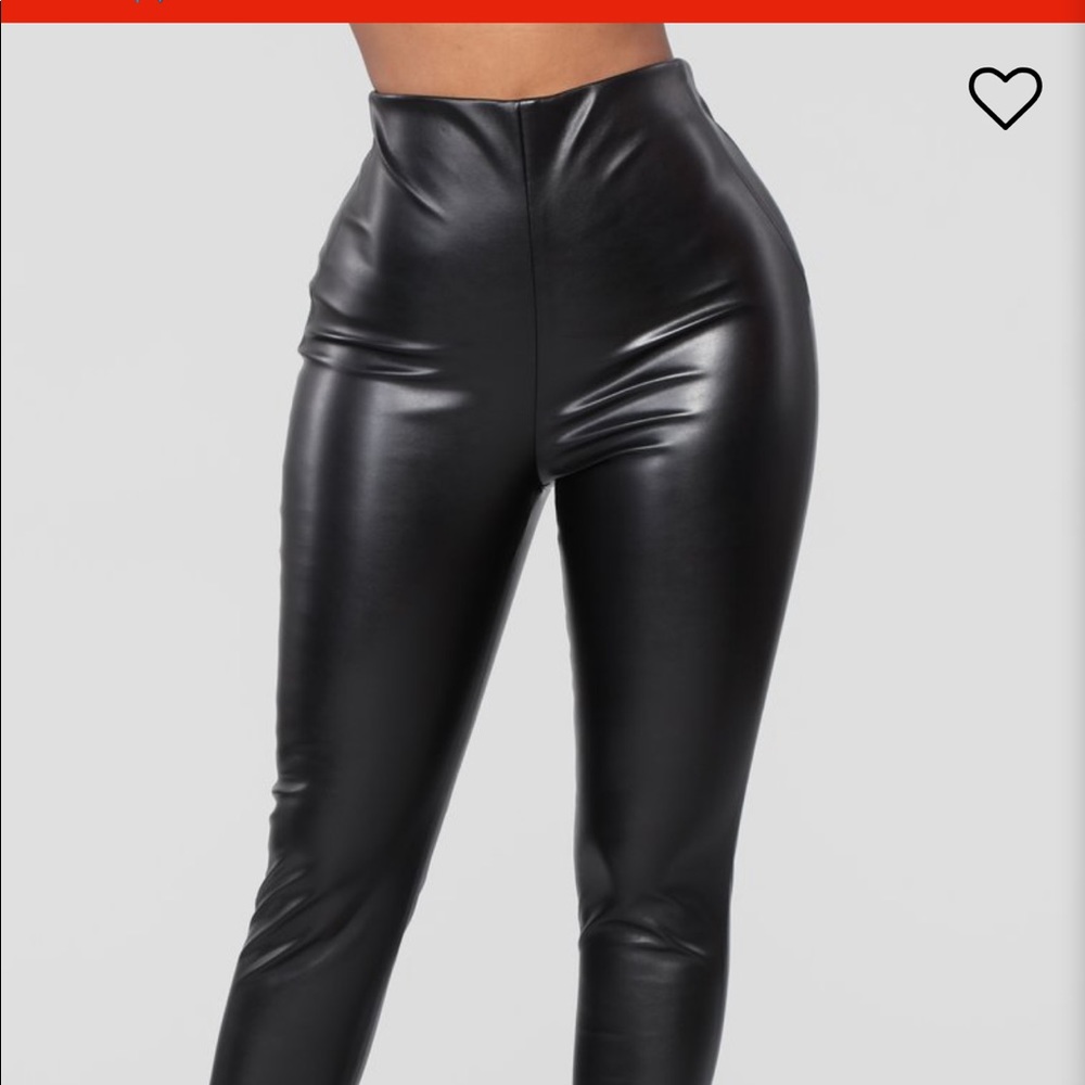 Causing A Scene Faux Leather Pants - Black S